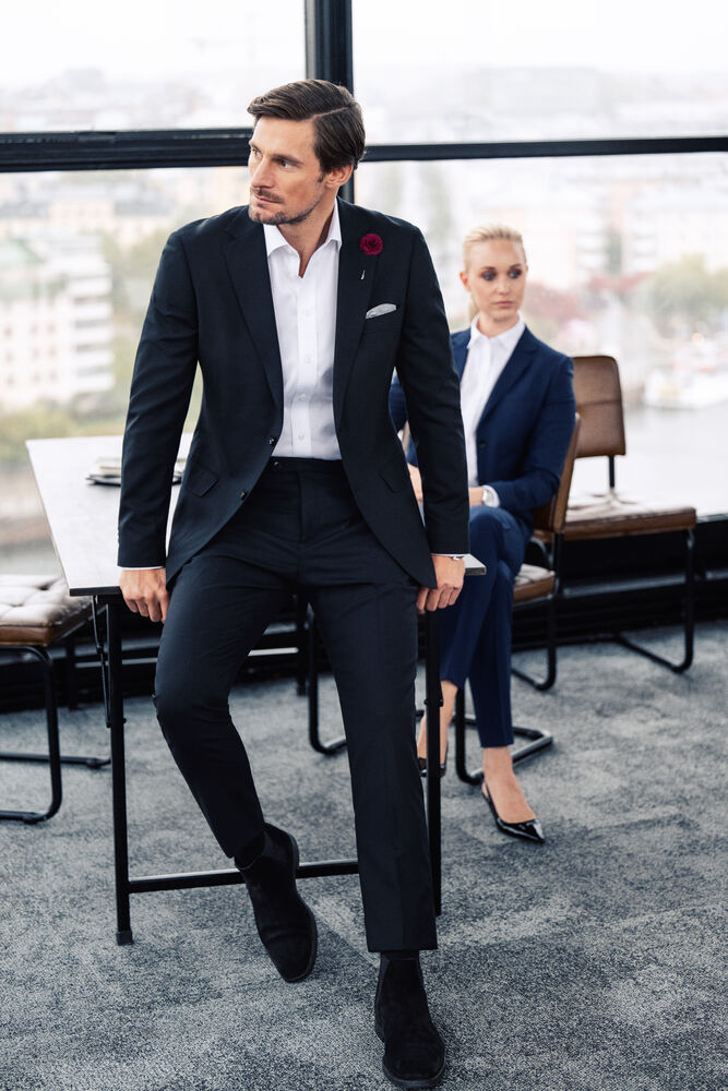 J. Harvest & Frost - BB60 Twill Hemd Regular Fit Herren