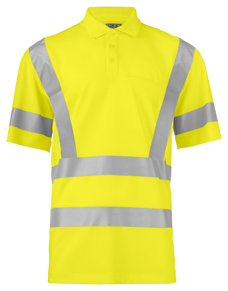 fluorescent yellow ProJob - Poloshirt PIQUÉ EN ISO 20471 KLASSE 2/3 6040